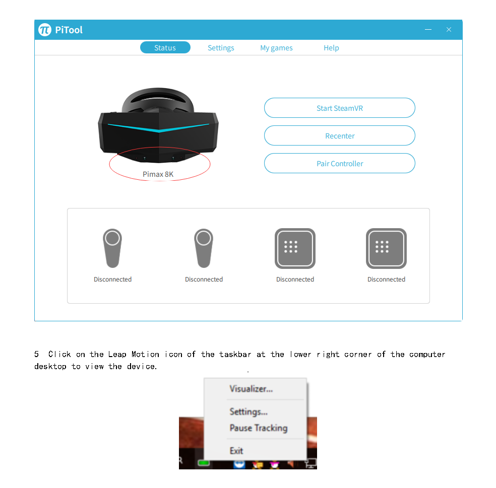 Pixmax PiTool User Manual - Virtual Reality